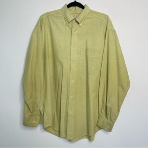 Vintage 80s Banana Republic Safari Khaki 100% Thick Cotton Button Up Shirt